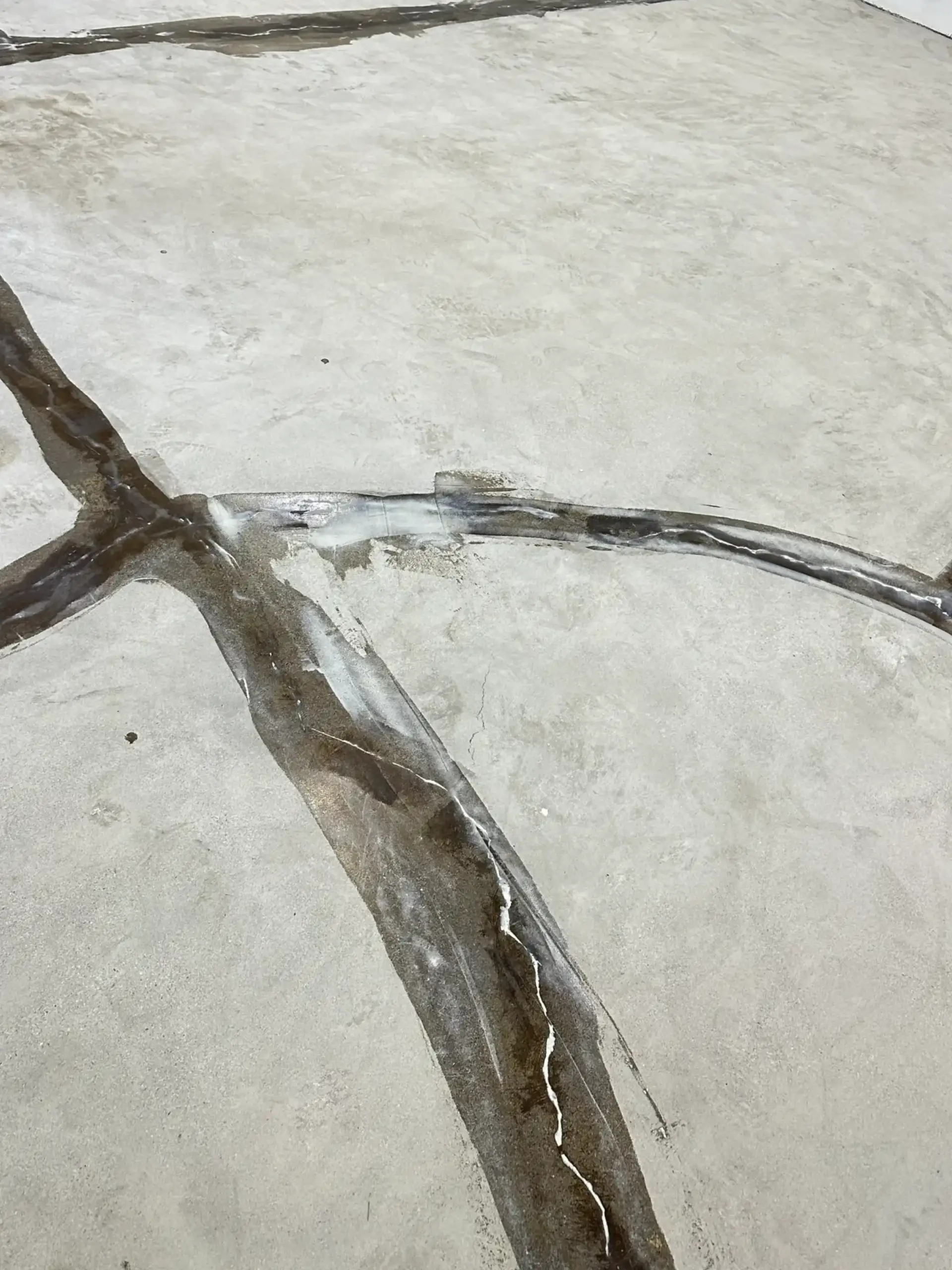 Concrete floor before metallic epoxy