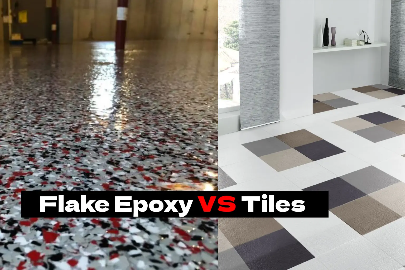 Flake Epoxy Flooring vs. Tiles