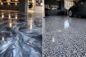Metallic Epoxy vs Flake Epoxy Flooring