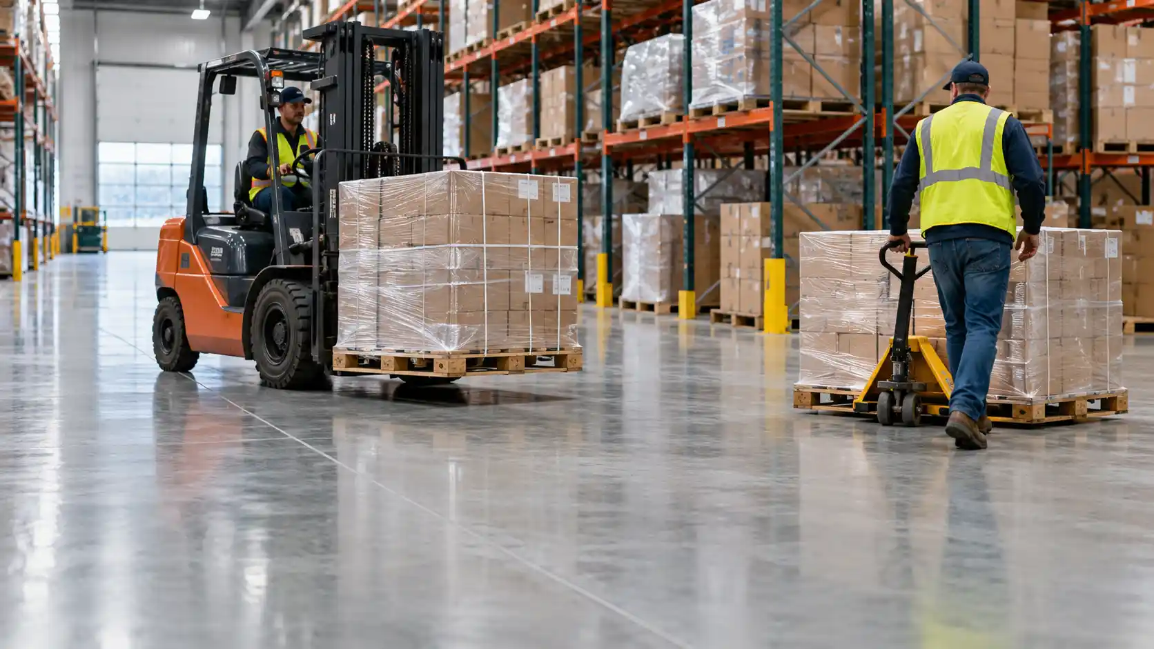 Can Epoxy Flooring Handle Forklift and Pallet Jack Traffic